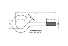 Eye Bolt Open Drawing